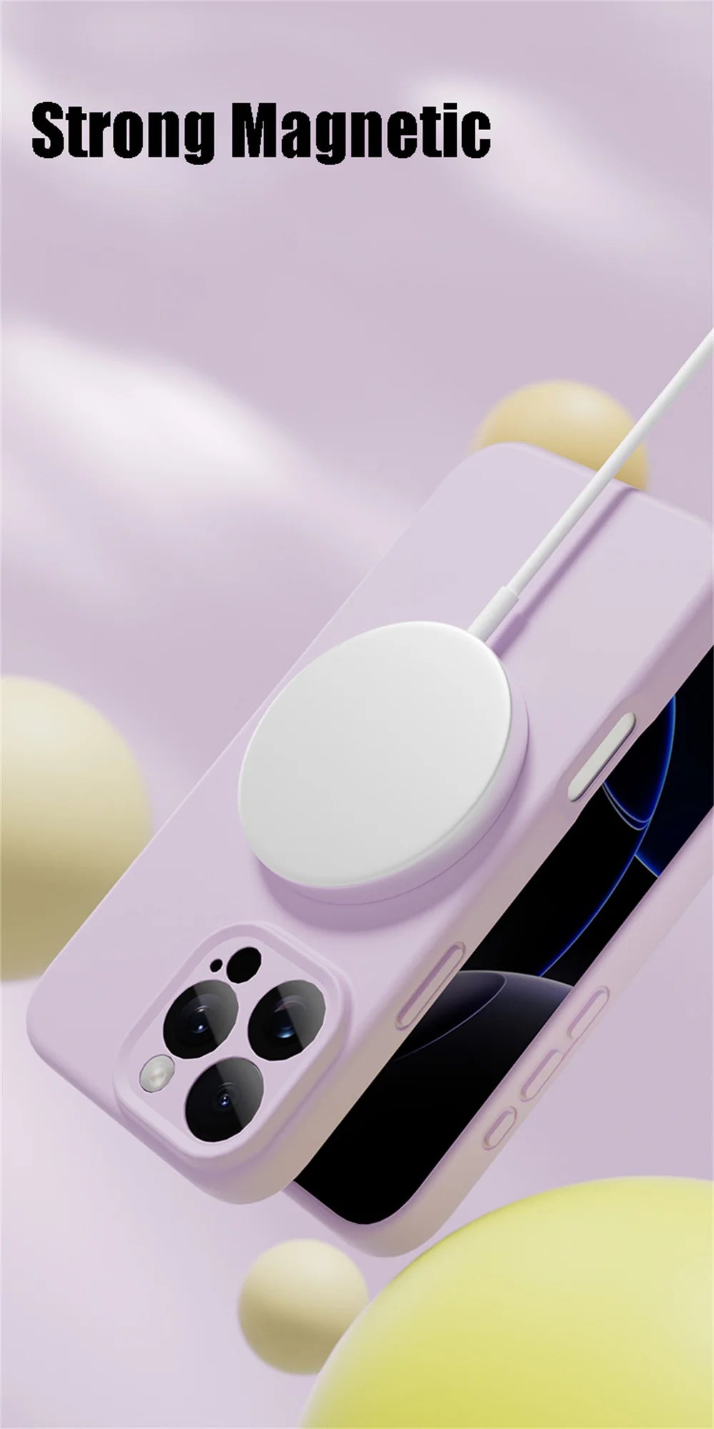 Luxury MagSafe Silicone Case – Smooth iPhone Cover