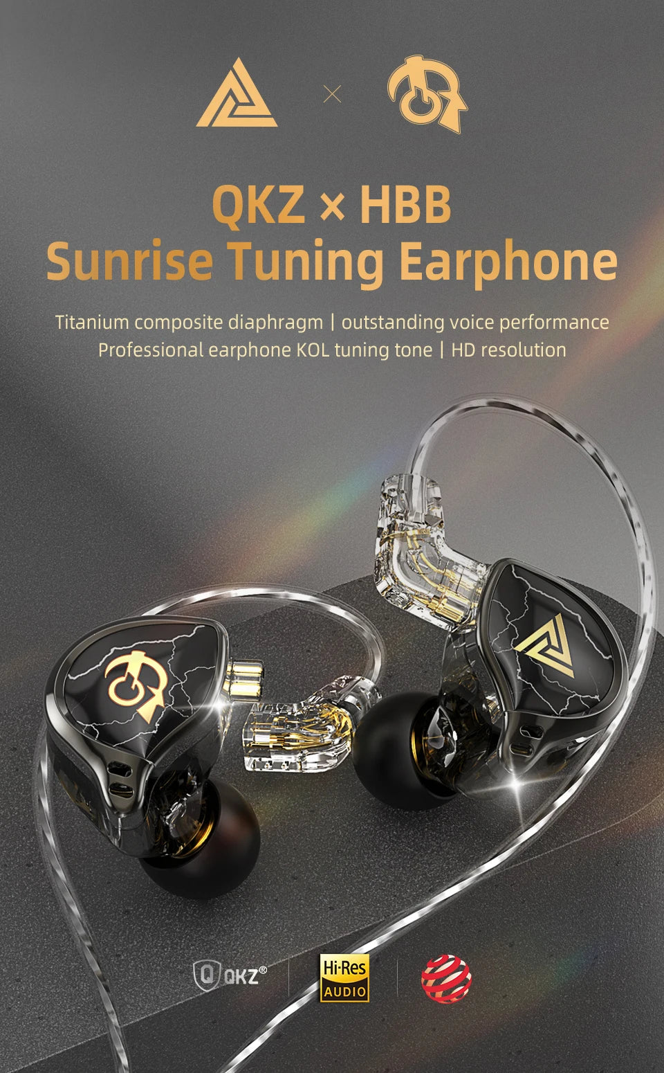 QKZ x HBB 10mm HiFi Earphones – Semi-Open Design
