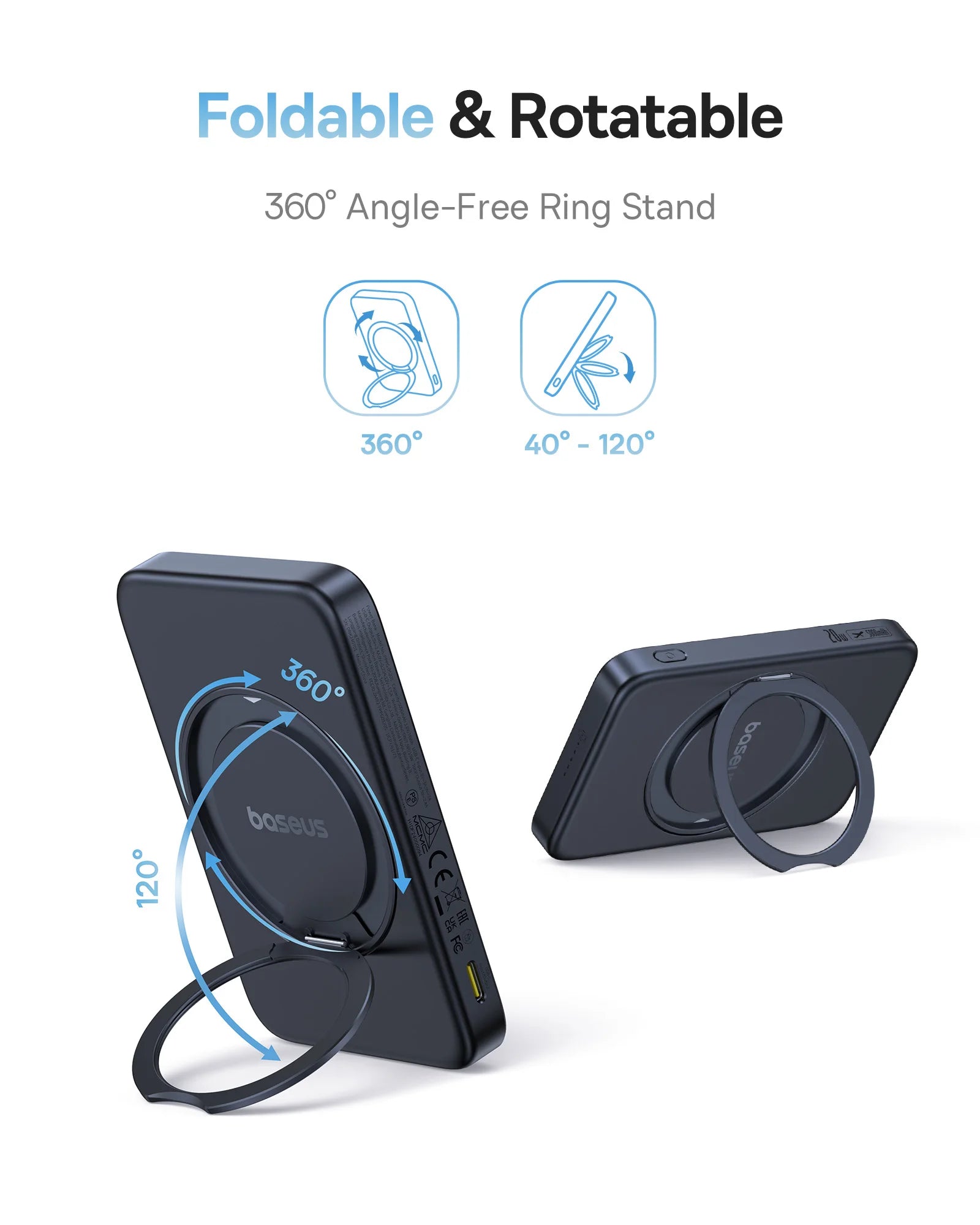 Magnetic Power Bank with Kickstand – Baseus 5000mAh