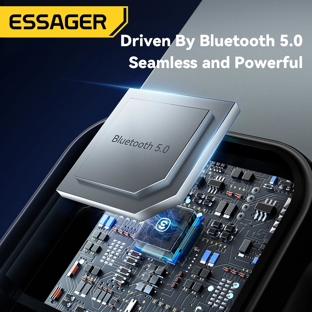 Essager Bluetooth Car Audio Cable 5.0 Transmitter Wireless Receiver Car AUX 3.5mm Jack Adapter Bluetooth Adapter Audio Cable