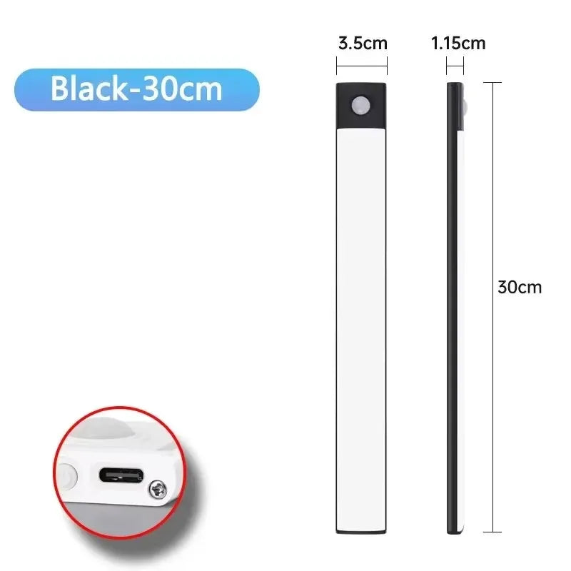3-in-1 Under Cabinet LED Light – Motion Sensor, USB Rechargeable (Multiple Lengths)