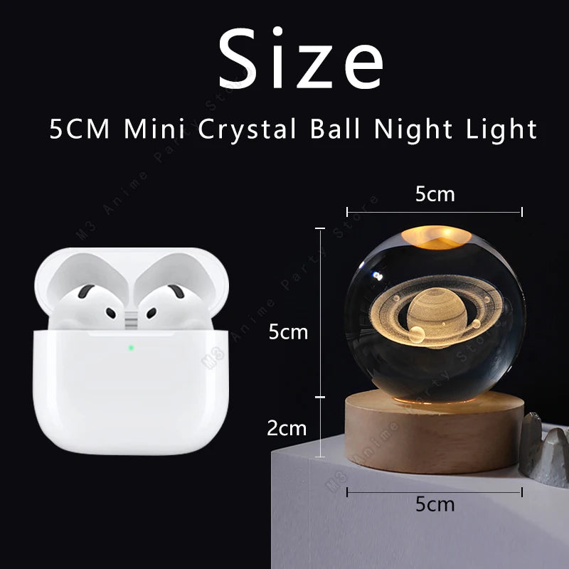 3D Galaxy Crystal Lamp – Bedside Night Light