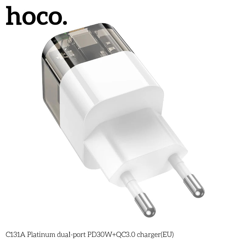 30W USB-C Charger HOCO C131A – Dual Port Quick Charge