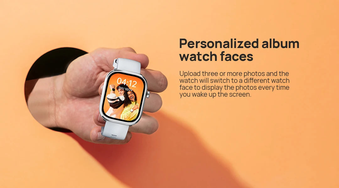 Mibro C4 Smartwatch – 2’’ Large Screen, Bluetooth Call, Heart & Oxygen Monitor
