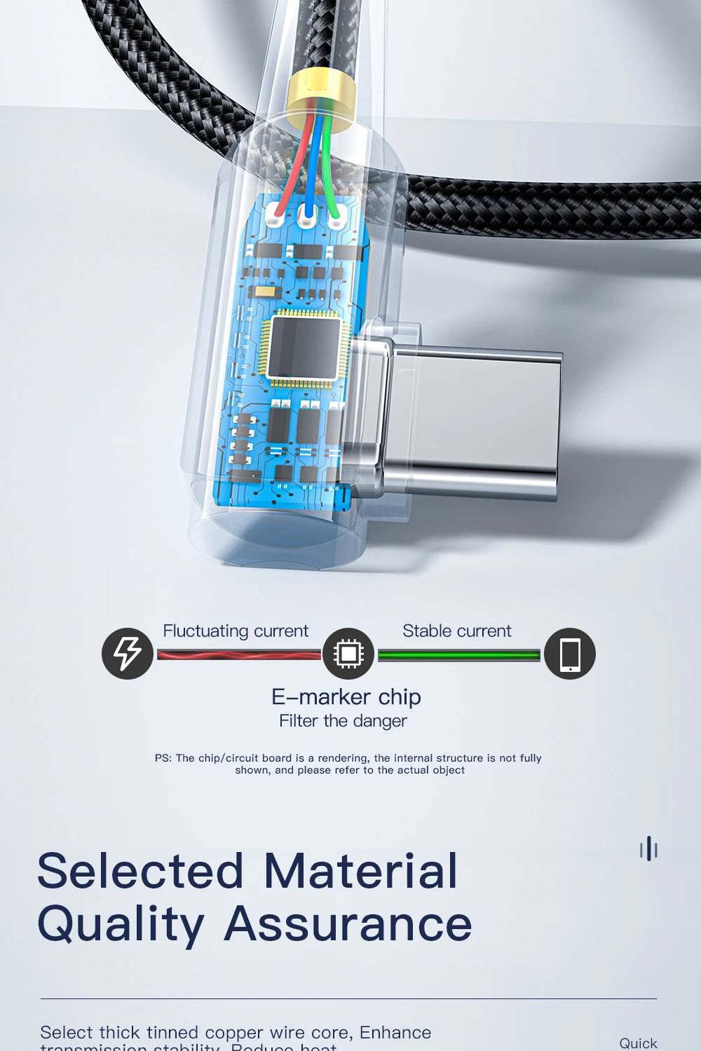 Essager 100W USB-C Cable – 90° Fast Charging & Data Wire
