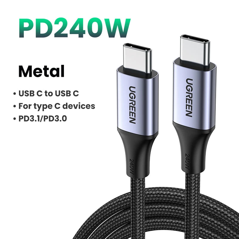 UGREEN High-Speed USB-C to USB-C PD Cable – 5A