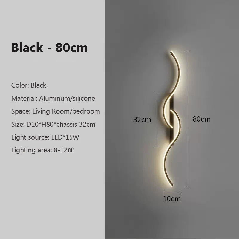 Modern Minimalist Wall Lamp – LED Strip for Home