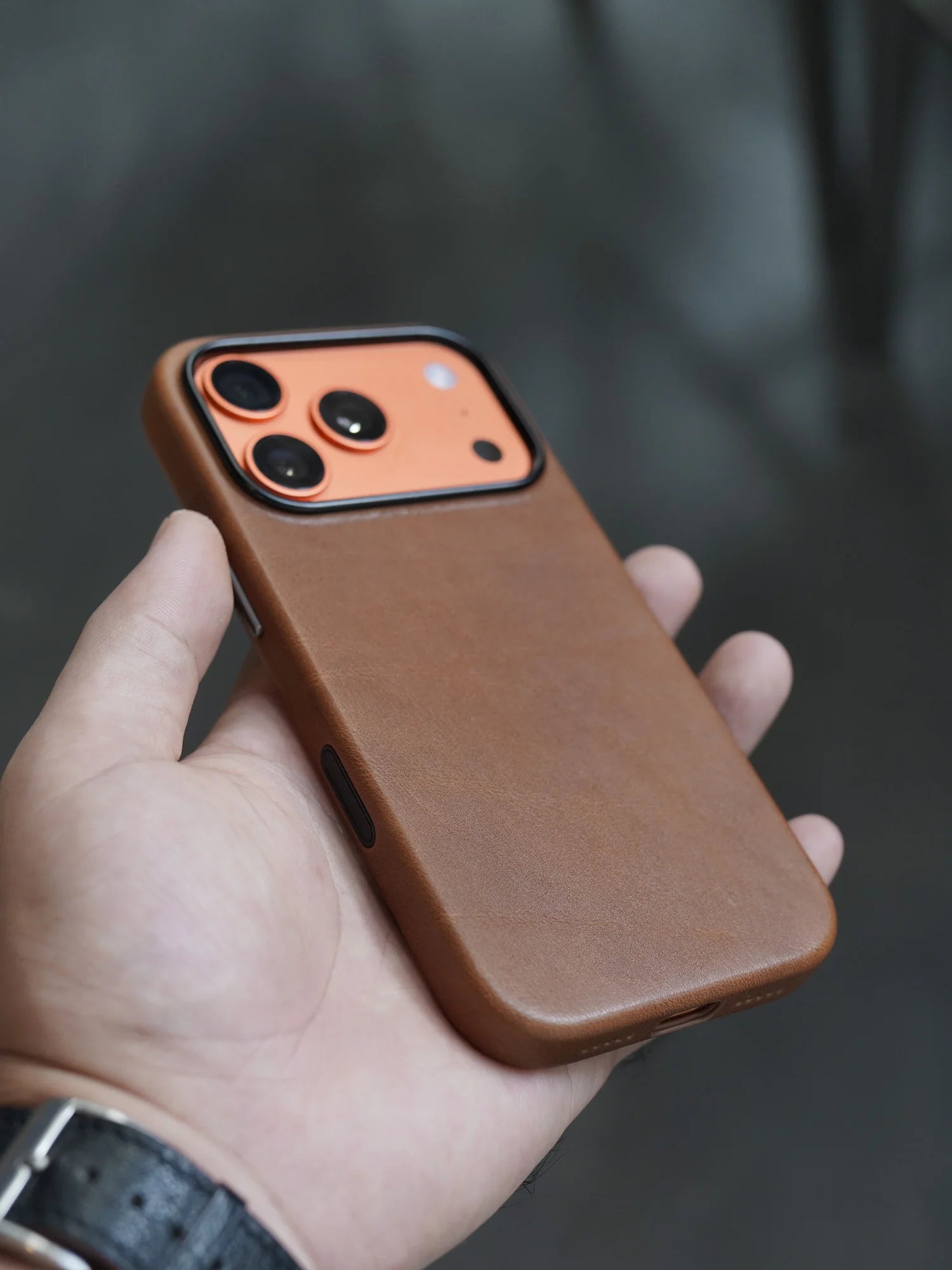 YMW Magnetic Genuine Leather MagSafe Case for iPhone 14–17 Series