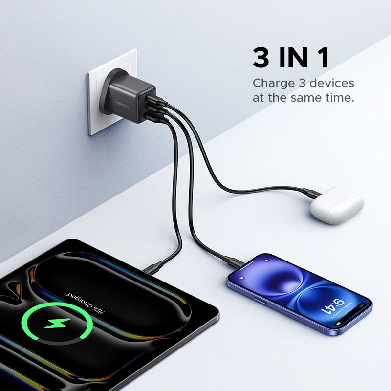 UGREEN GaN Mini Charger – 20W/30W PD 3.0 USB-C (UK Plug)