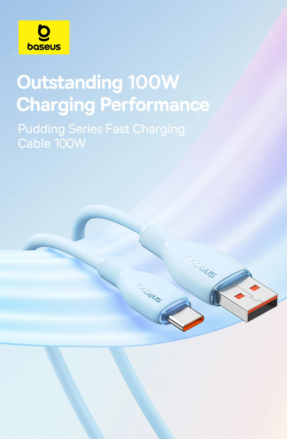 Baseus USB-C Fast Charging Cable – Data Cord for Smartphones