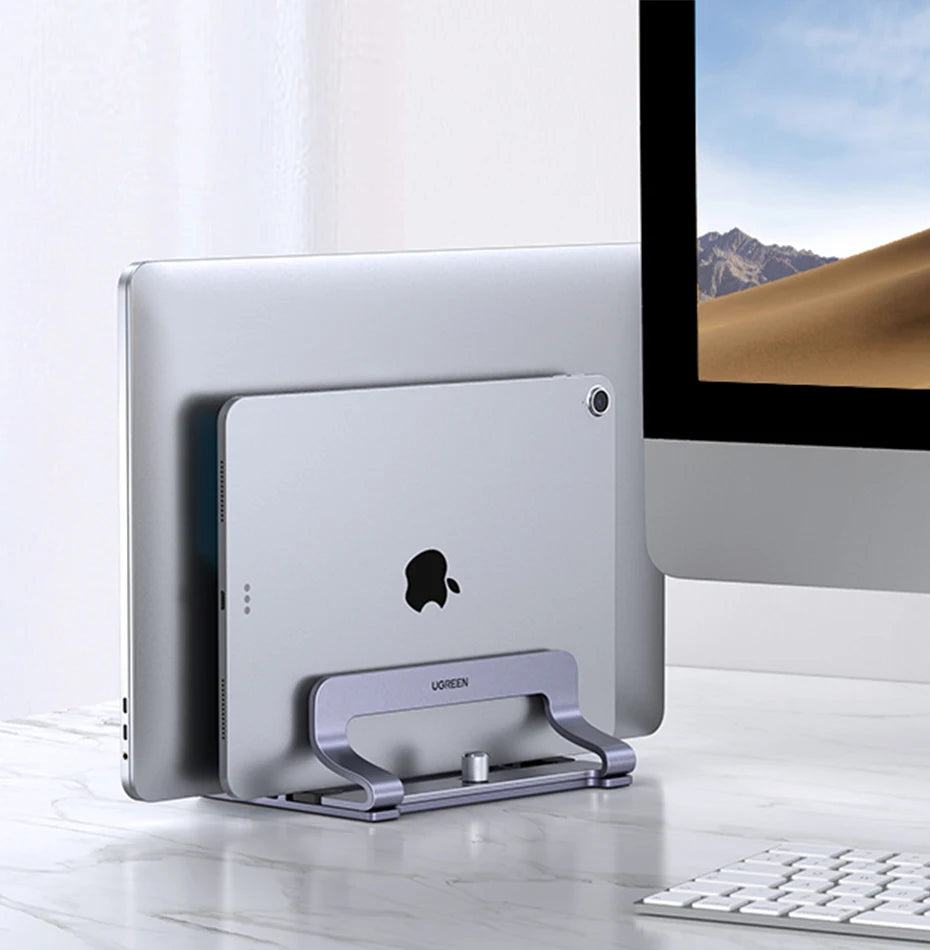 UGREEN Foldable Laptop Stand – Aluminum Vertical Holder for MacBook & PC