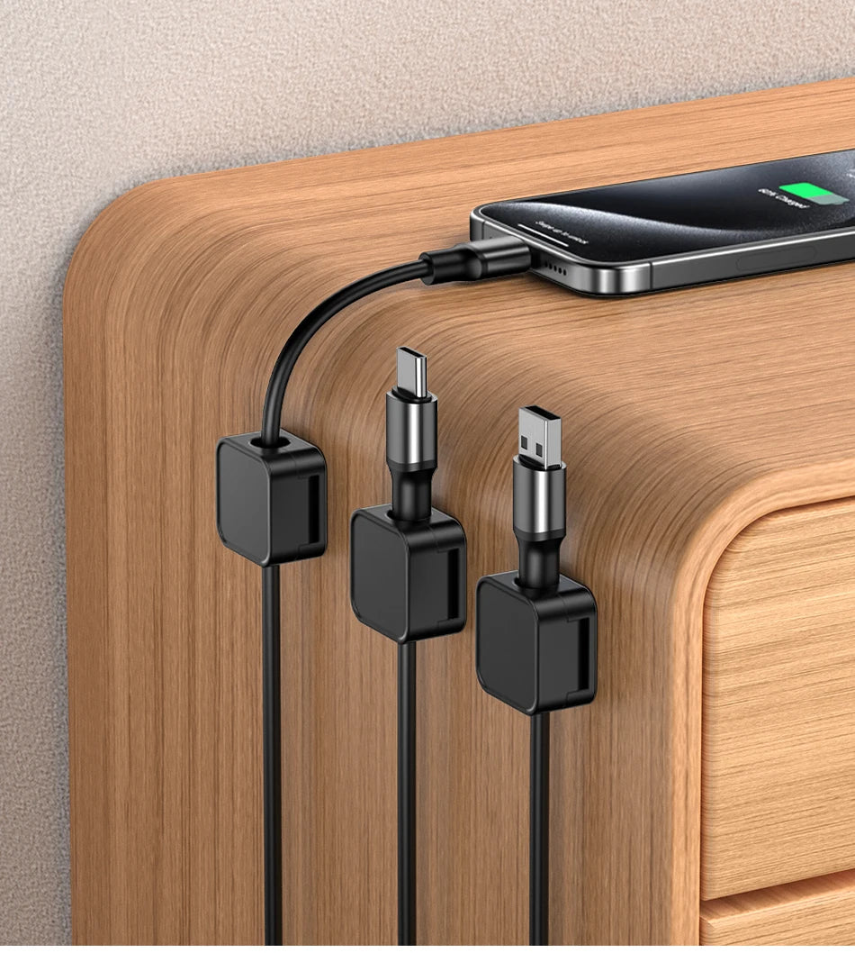 Rocoren Adjustable Cable Holder – Under Desk Wire Organizer & Protector