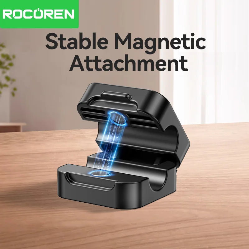 Rocoren Adjustable Cable Holder – Under Desk Wire Organizer & Protector