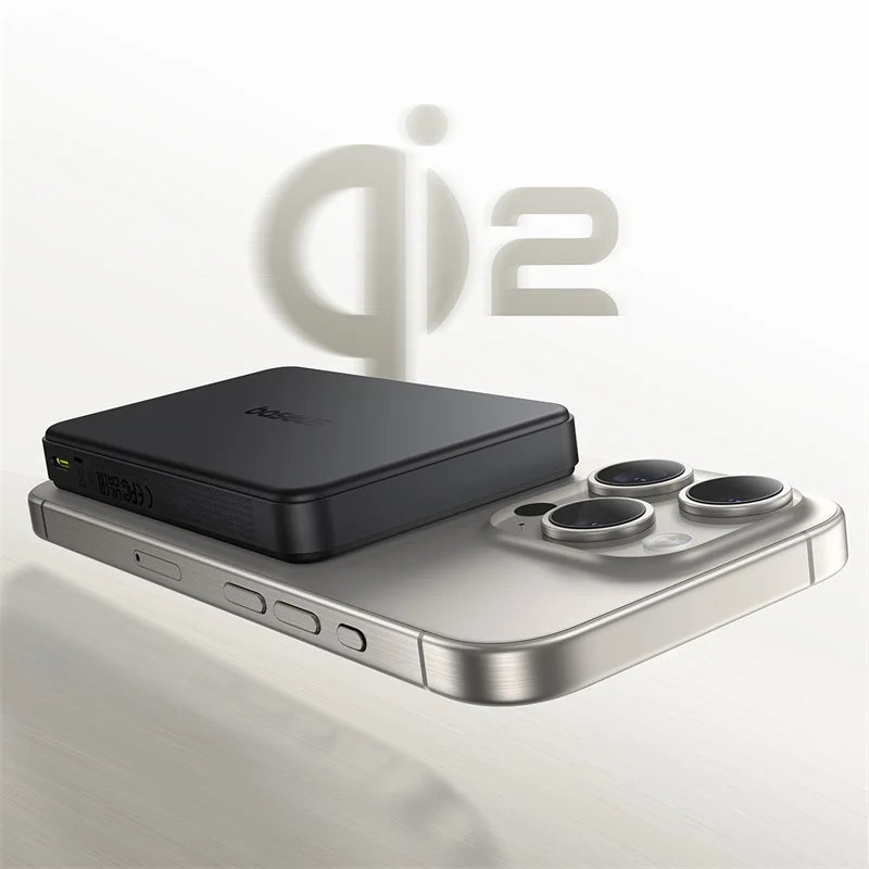 Baseus Qi2 Magnetic Power Bank 10000mAh – Fast Wireless & Wired Charging