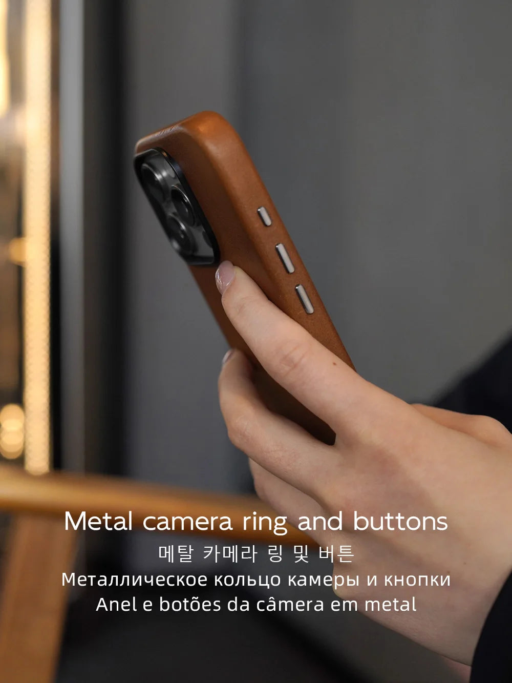 YMW Magnetic Genuine Leather MagSafe Case for iPhone 14–17 Series