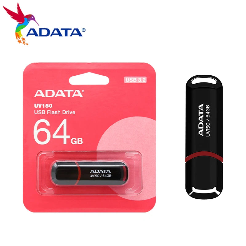 ADATA USB 3.2 Flash Drive – Portable, Easy Use, 32GB-256GB Options