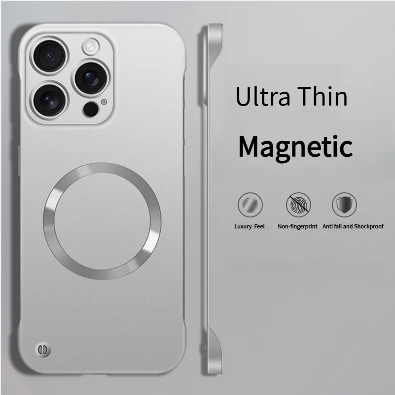 Ultra Slim Metallic Magsafe iPhone Case – Cooling Hard Cover