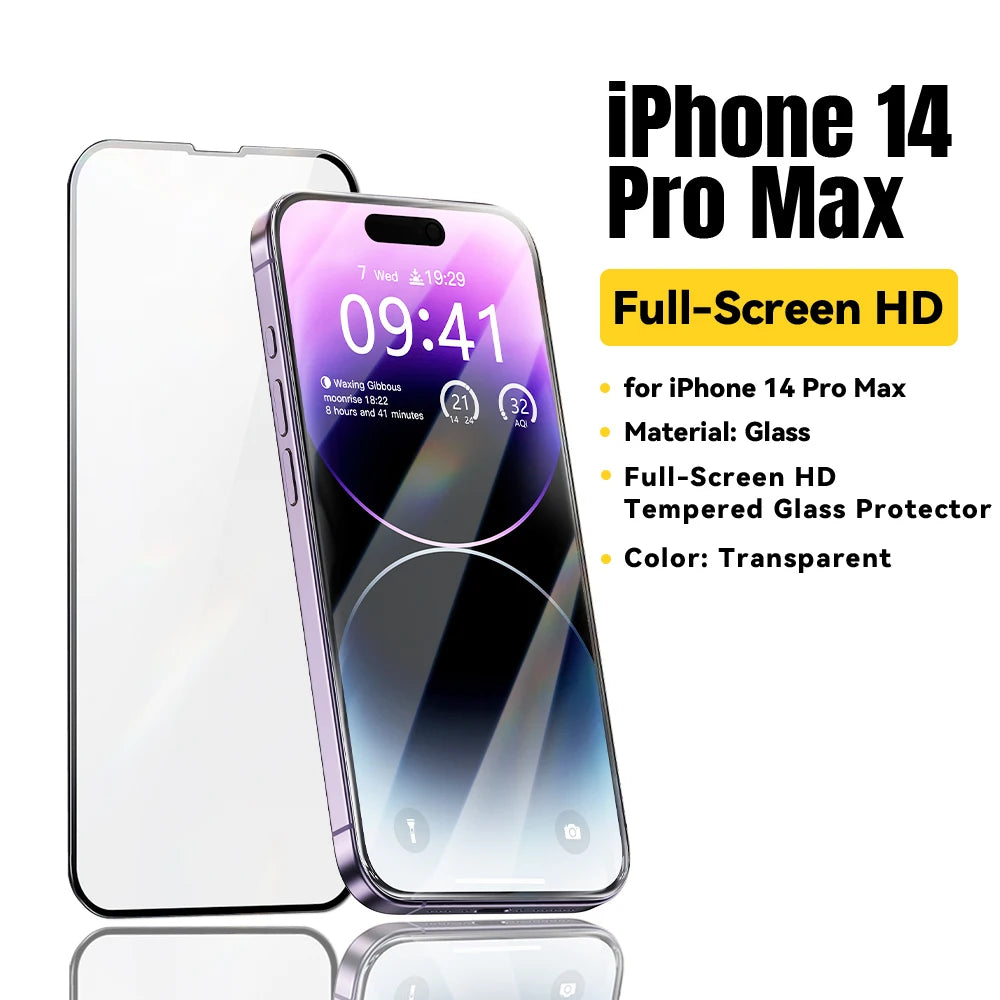Essager Screen Protector for iPhone 15 14 13 Pro Max Ultra Slim Dustproof Full Tempered Glass Protection For iPhone 15 Pro Plus