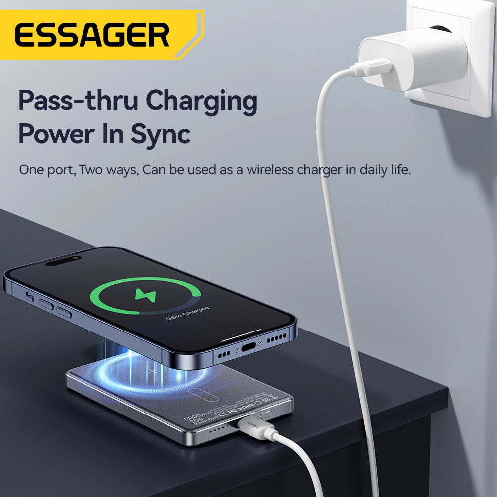 5000mAh Slim MagSafe Power Bank – Essager 20W