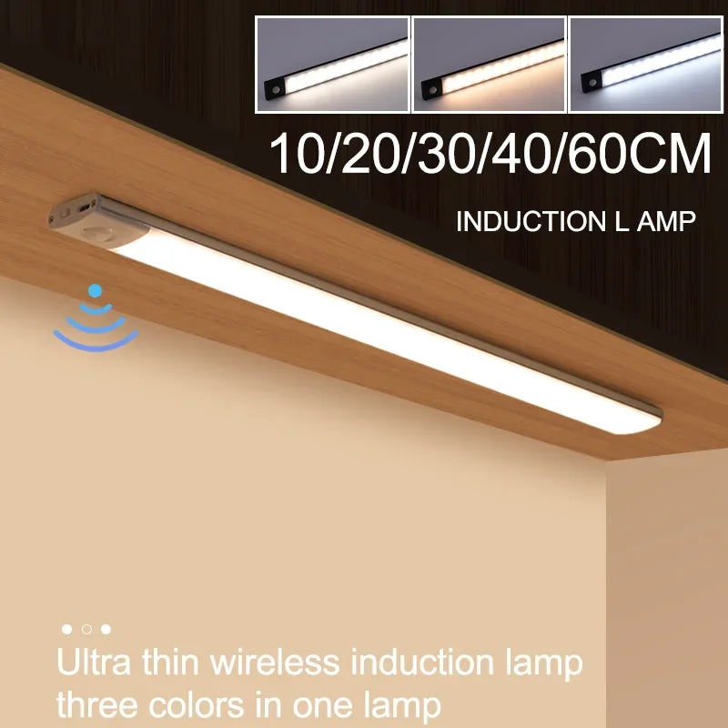 Wireless Rechargeable LED Motion Cabinet Light – Minimal Under-Shelf Lighting