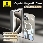 Baseus Magnetic Case for iPhone 17 16 15 14 Pro Max for MagSafe Wireless Charging PC Case for iPhone 13 12 11 Pro Max Funda Case