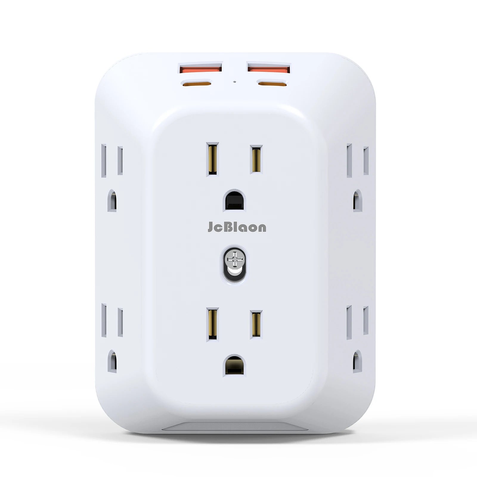 USB Wall Charger Surge Protector – 6 AC Outlets, 4 USB Ports & 2 USB-C