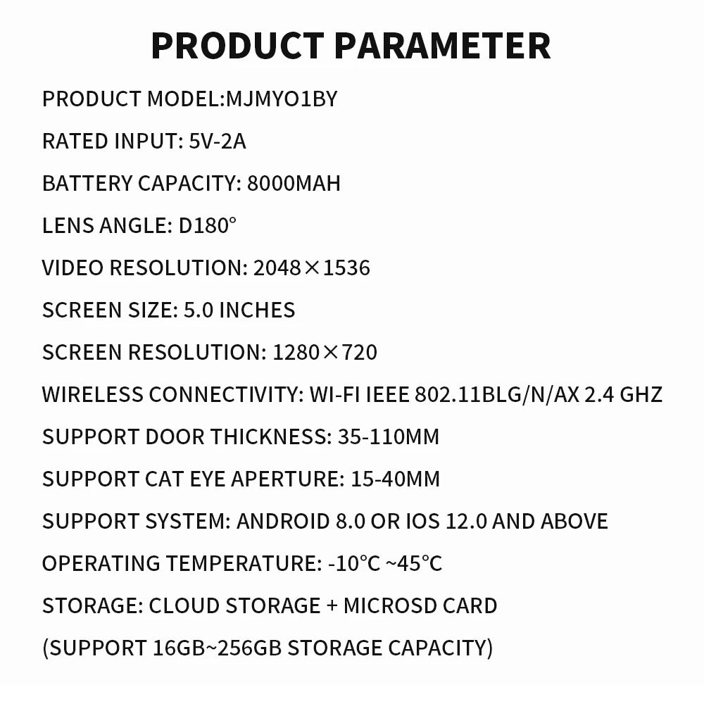 Xiaomi HDR Smart Doorbell with 5″ Display – 3MP, Wide Angle & Intercom