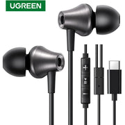 UGREEN 3.5mm & USB-C Wired Earbuds with Mic – HiFi Stereo