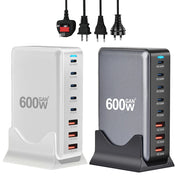2025 600W GaN 8-Port Fast Charger – USB-C PD3.1