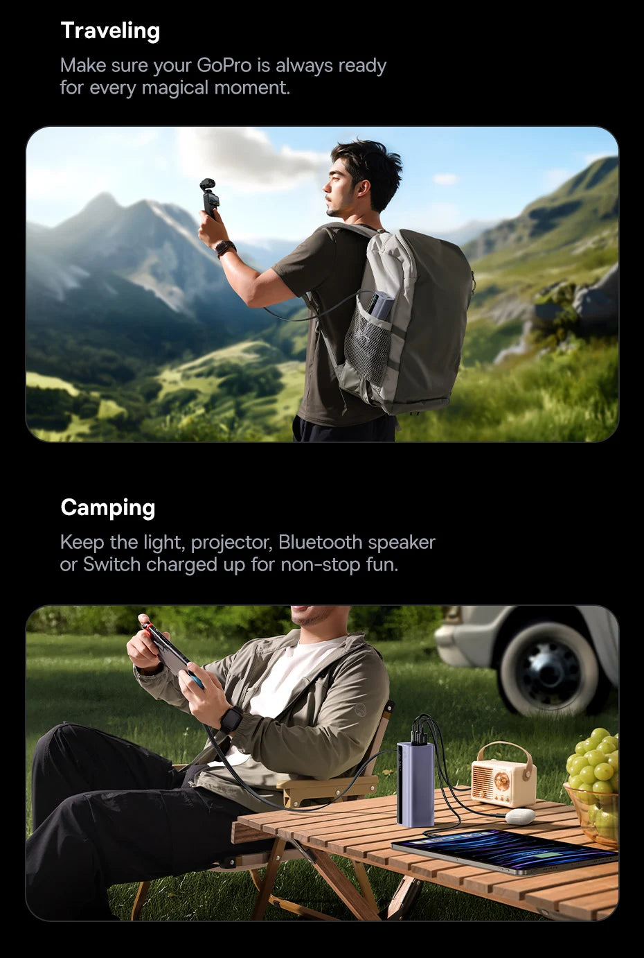 Baseus 20,000mAh Portable Charger – 145W Fast Charge