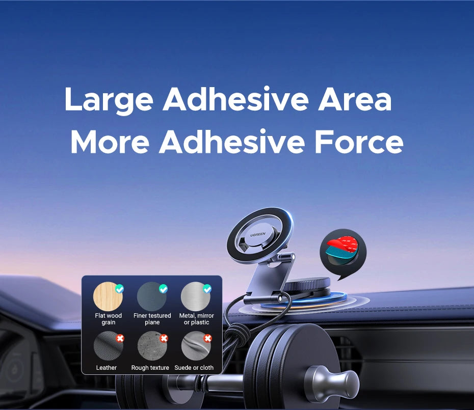 UGREEN Magnetic Car Phone Holder Dashboard Gravity Car Phone Stand For Magsafe iPhone 16 15 14 Pro Samsung Xiaomi Strong Magnets