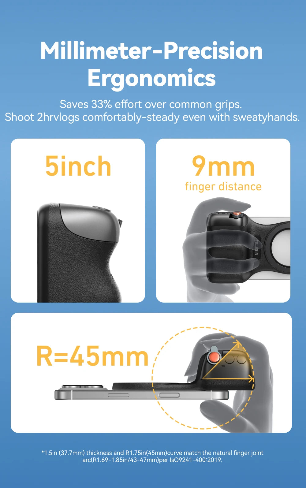 TELESIN Fun Shot Magnetic Grip 2 – iPhone 17/17 Air/Pro/Pro Max