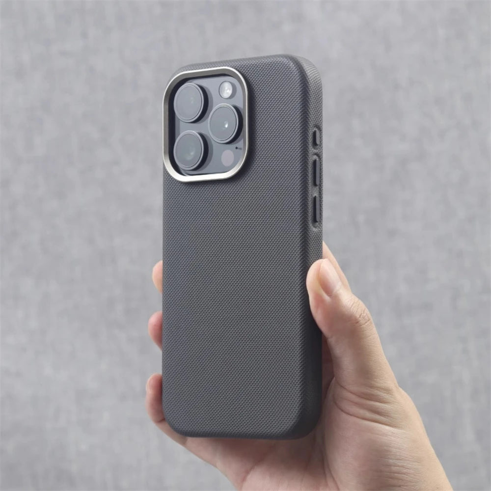 Premium Leather & Alloy iPhone Case – MagSafe Ready