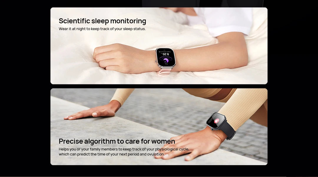 Mibro C4 Smartwatch – 2’’ Large Screen, Bluetooth Call, Heart & Oxygen Monitor