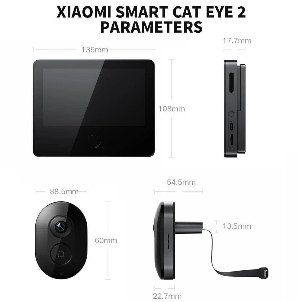 Xiaomi HDR Smart Doorbell with 5″ Display – 3MP, Wide Angle & Intercom