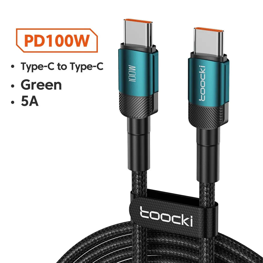 TOOCKI USB-C Fast Charging Cable – USB-C Charger Cord for Phone, Tablet & Power Bank