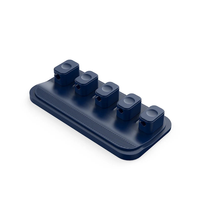 Magnetic Cable Clips – Silicone Wire Holder, 5-Pack for USB-C, Micro & Lightning