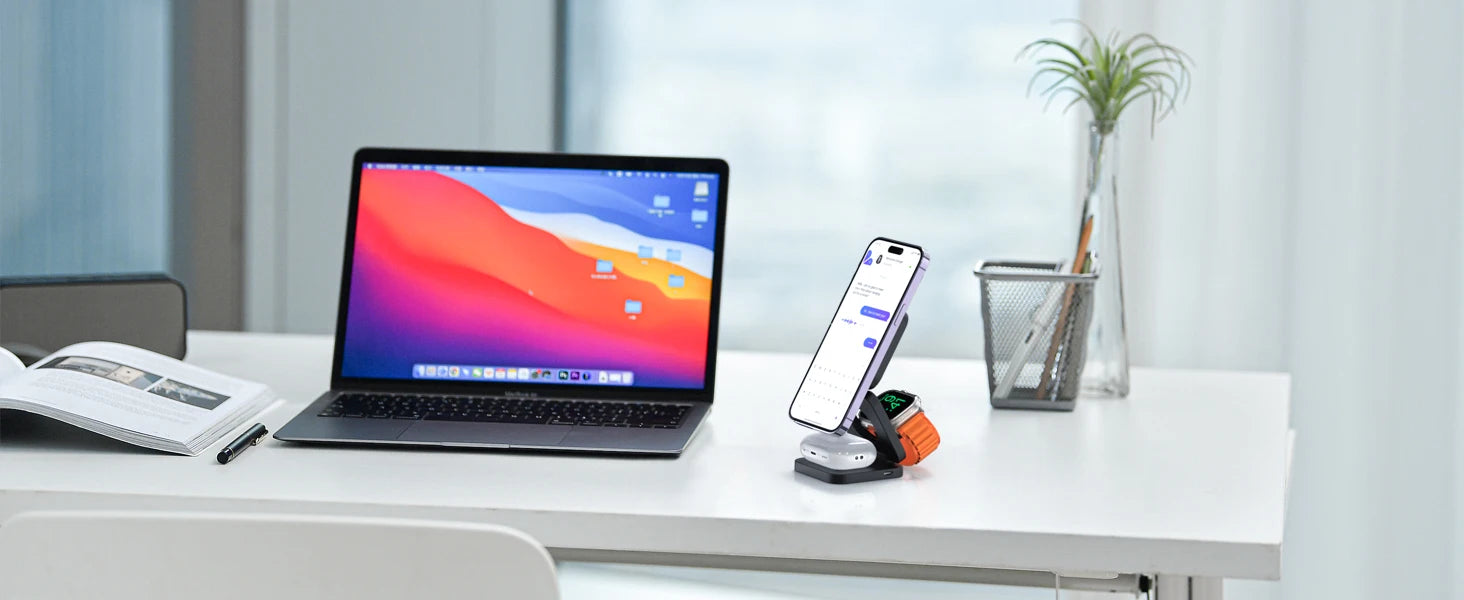 Fast 3-in-1 Wireless Charger – iPhone, Apple Watch & AirPods