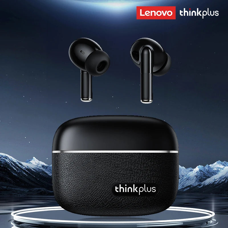 Lenovo LP27 Pro Bluetooth Earphones HIFI Stereo Sound Call Noise Reduction Wireless Headset Long Endurance Earbud Leather Design