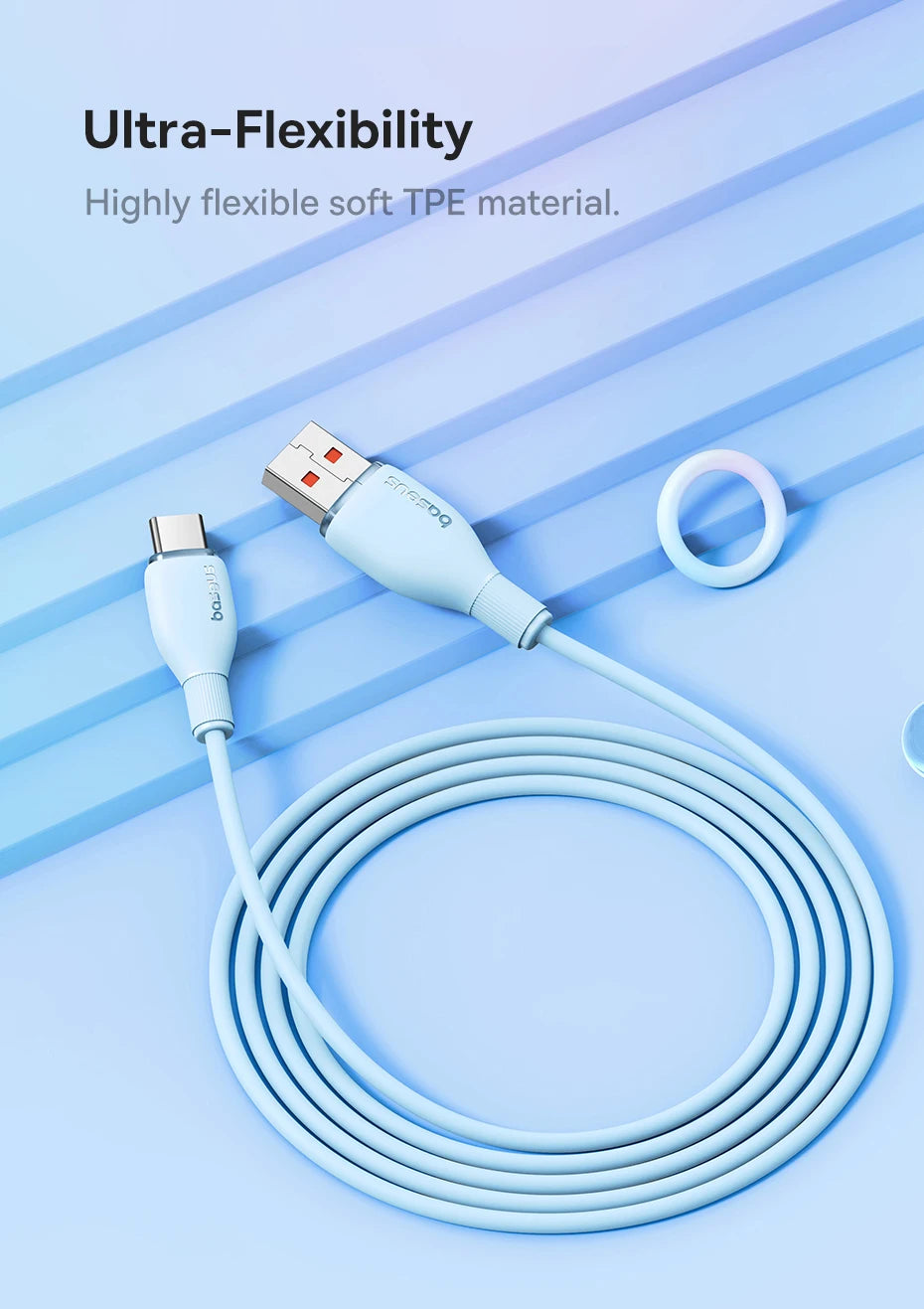 Baseus USB-C Fast Charging Cable – Data Cord for Smartphones