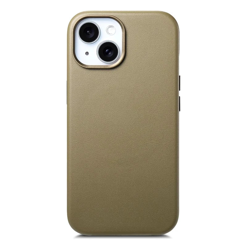 Magnetic MagSafe Leather Case for iPhone 14–17 Series – Wireless Charging Cover