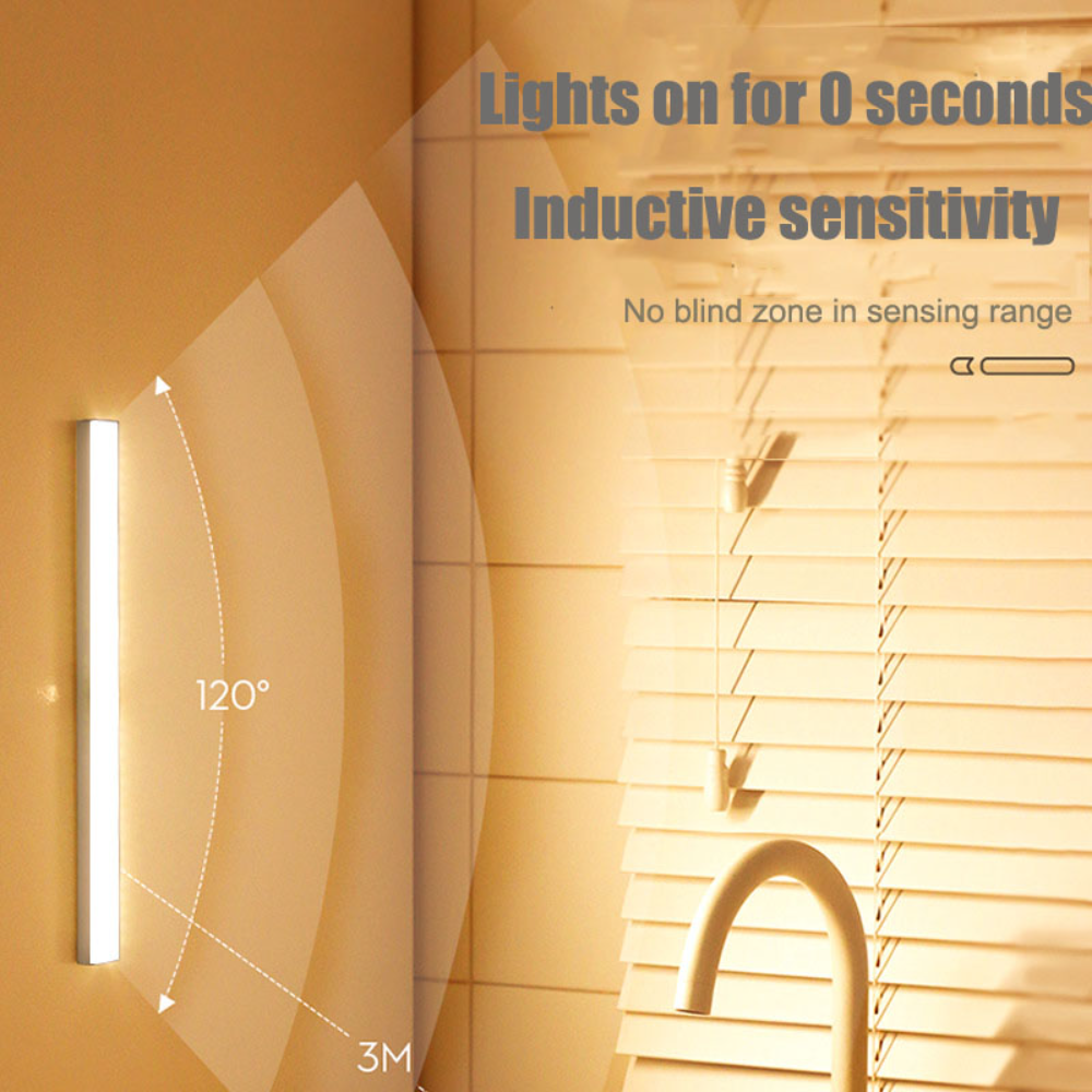 LED Night Light – Motion Sensor, 3 Color Dimming & USB Rechargeable