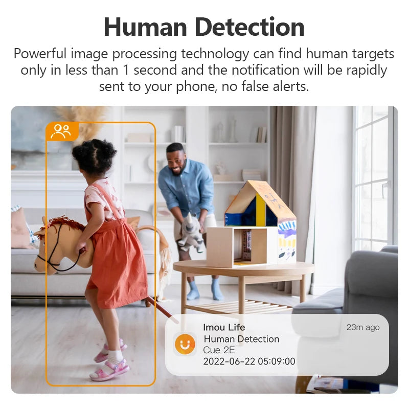 IMOU Cue 2E Indoor Wi-Fi Security Camera – Human Detection, Night Vision, 1080P Monitoring