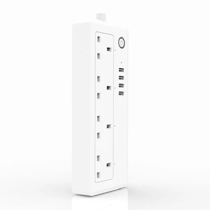 Zigbee Smart Power Strip – 1- 4 AC Outlets & 4 USB Charging Ports