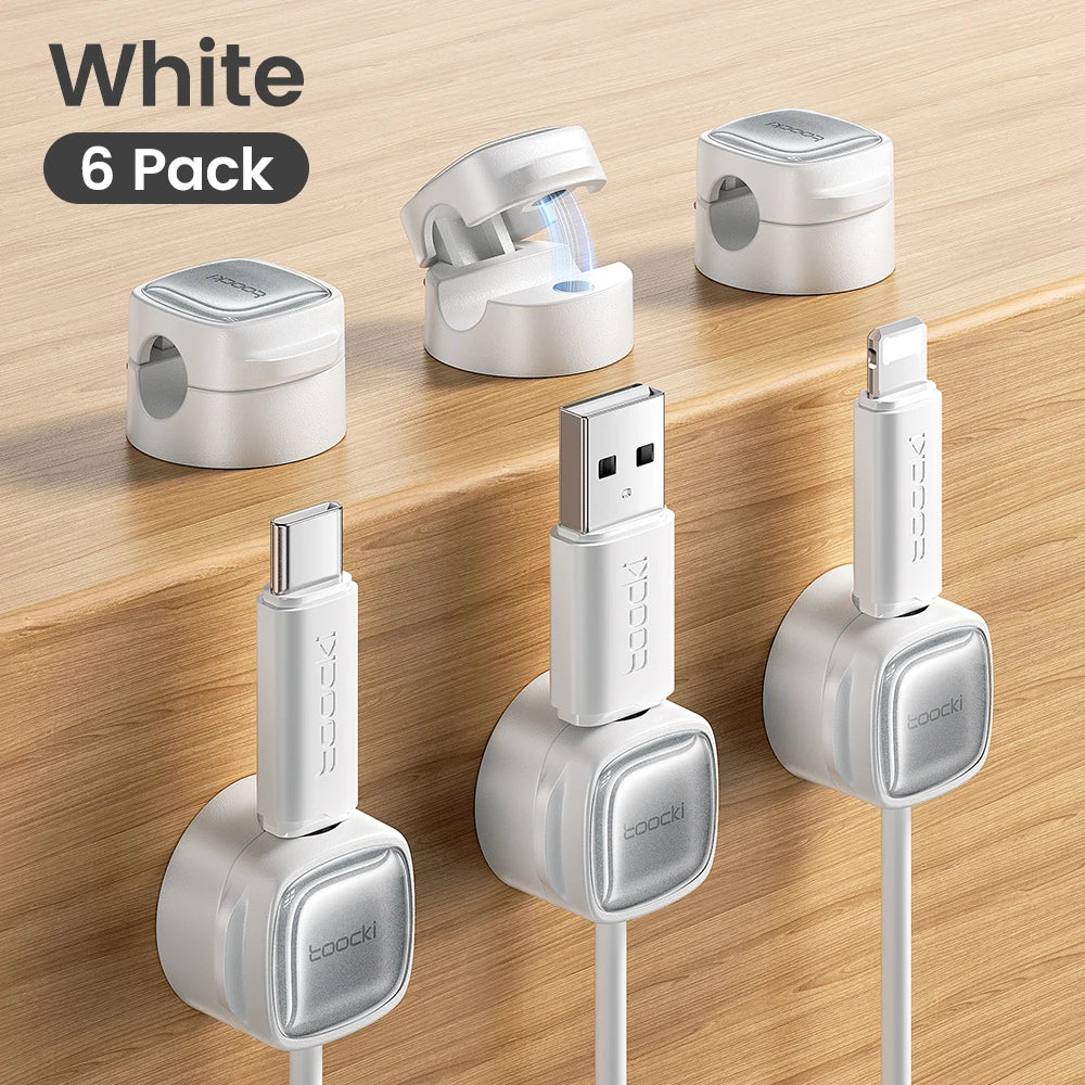 Toocki Magnetic Cable Clips – Desk Wire Management Organizer