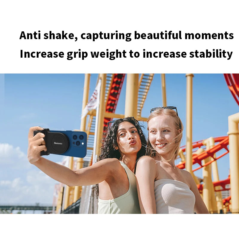 Magnetic SnapGrip Phone Stand – Selfie & Vlogging Tripod with Bluetooth Remote