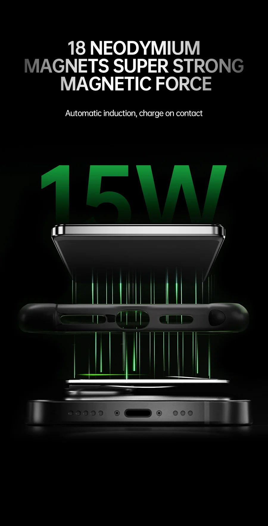 Ultra-Slim Magnetic Power Bank – 10,000mAh Fast Wireless Charge