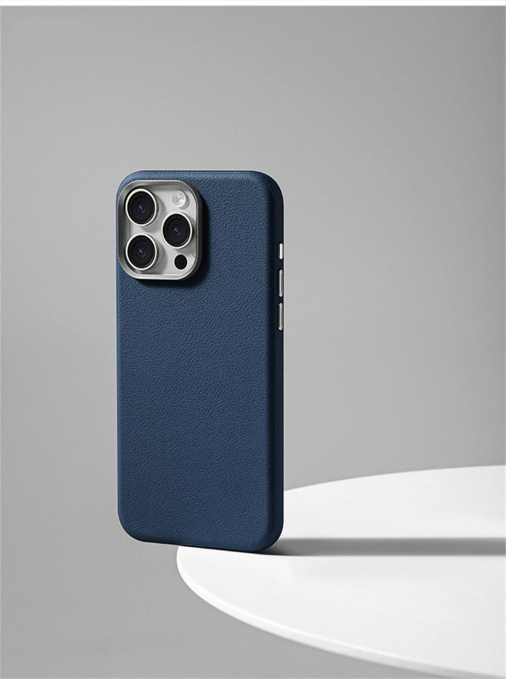 Luxury Business Metal Camera PU Leather Magnetic Case for iPhone 15–17 Series – MagSafe Wireless Protective Cover