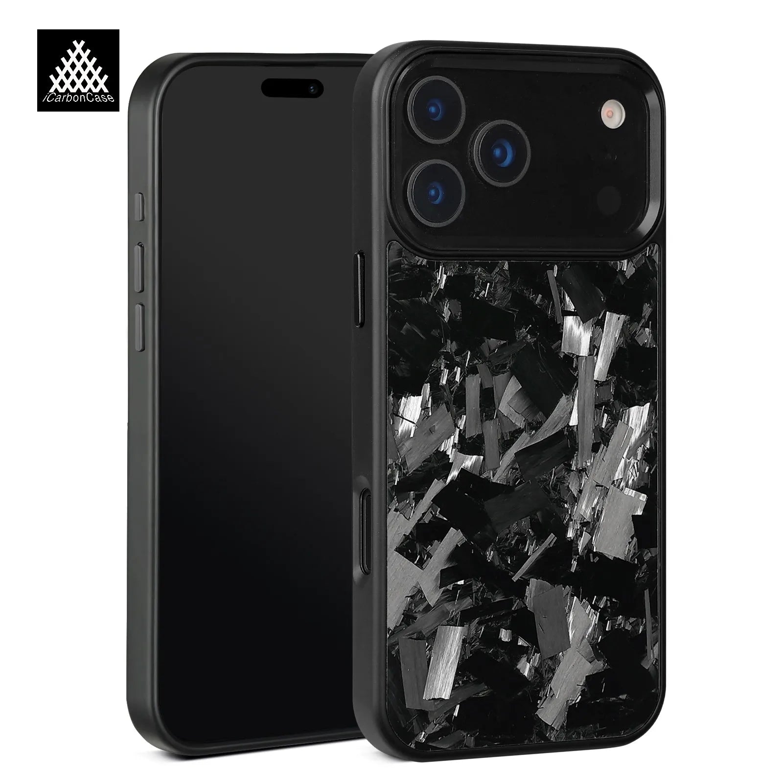 Forged Carbon Fiber Case for iPhone 17 17Air 17Pro 17 Pro Max with Magsafe and Metal Camera Lens /Buttons Anti-drop Phone Cover