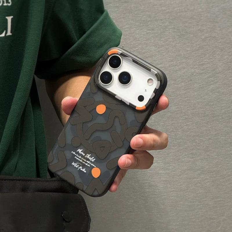 Geometric Graffiti MagSafe iPhone Case – Shockproof